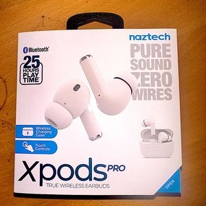 Naztech Xpods PRO True Wireless Earbuds with Wireless Charging Case